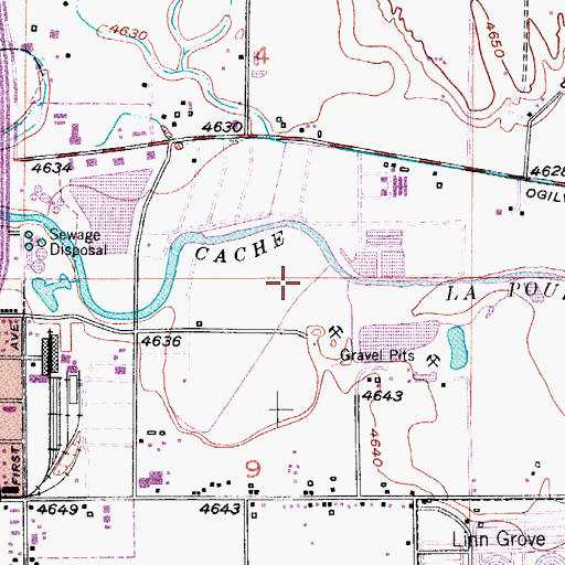 Topographic Map of Sunrise Park, CO