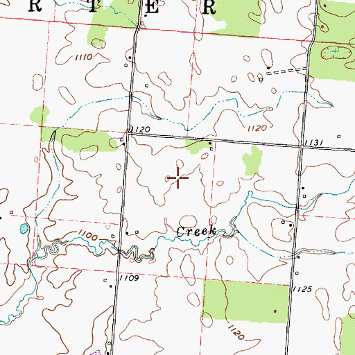 Topographic Map of Robinson Cemetery, OH