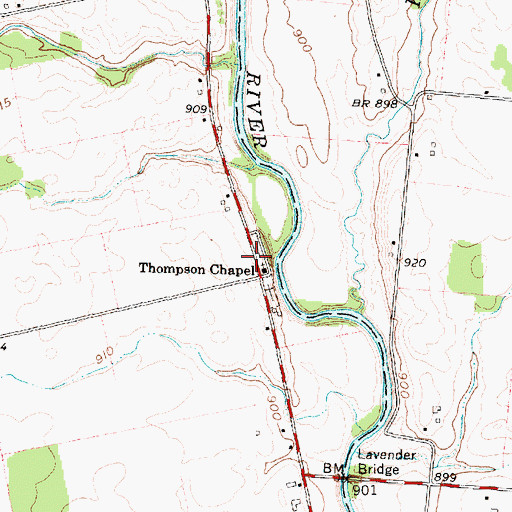 Topographic Map of Shoup Cemetery, OH