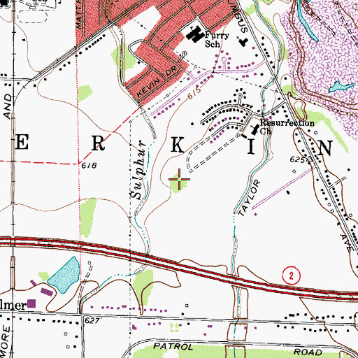 Topographic Map of Jewish Cemetery, OH