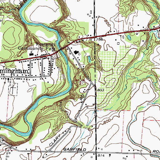 Topographic Map of Schoepfle Arboretum, OH