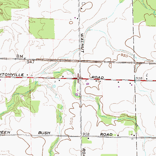 Topographic Map of Fullmer Farm Cemetery, OH