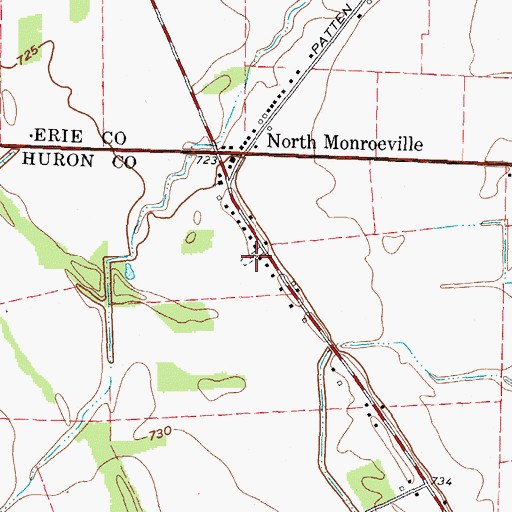Topographic Map of North Monroeville Cemetery, OH