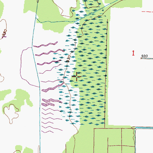 Topographic Map of Willard Marsh Wildlife Area, OH