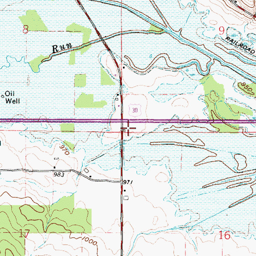 Topographic Map of Cliff Cemetery, OH