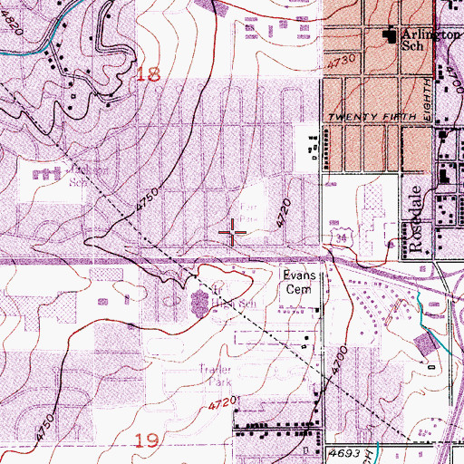 Topographic Map of Farr Park, CO