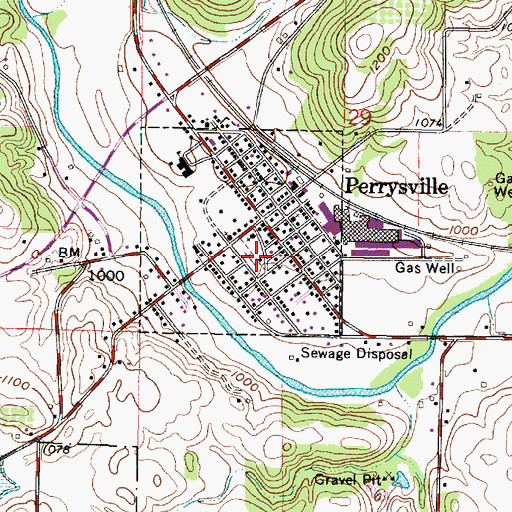Topographic Map of Old Presbyterian Cemetery, OH