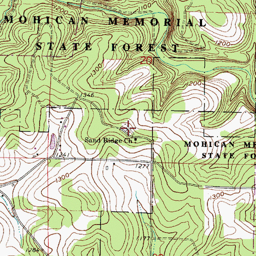 Topographic Map of Sandridge Cemetery, OH
