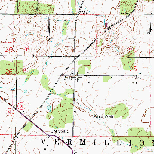 Topographic Map of Synagogue Cemetery, OH