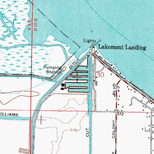 Topographic Map of Anchor Point Marina, OH