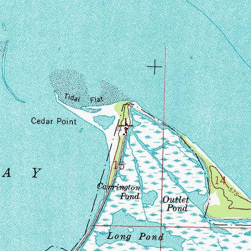 Topographic Map of Cedar Point Clubhouse (historical), OH