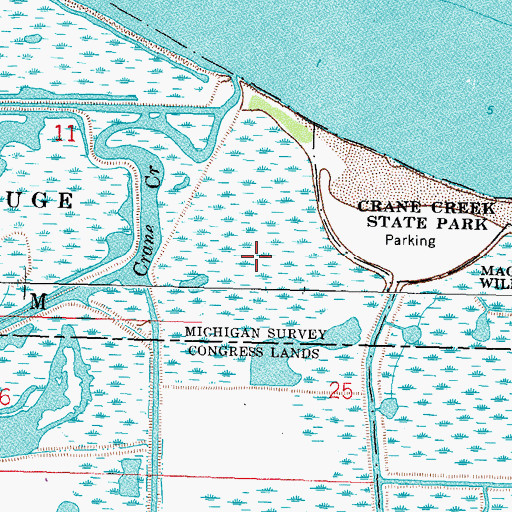 Topographic Map of Douglas Marsh, OH