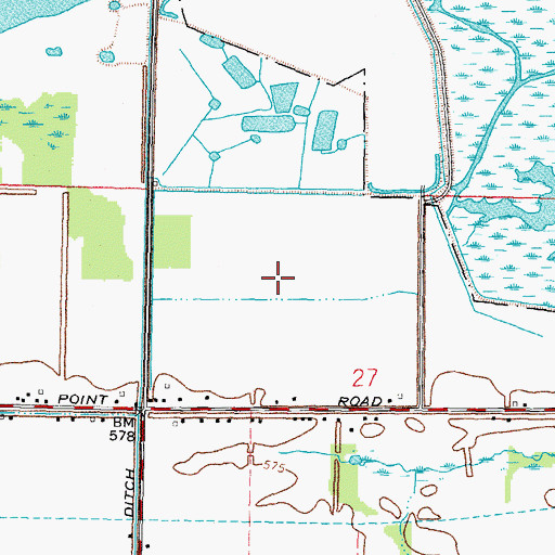 Topographic Map of Mallard Club Marsh State Wildlife Area, OH