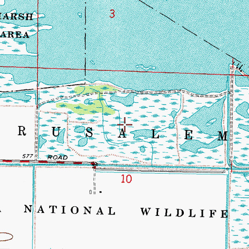 Topographic Map of Pintail Marsh, OH