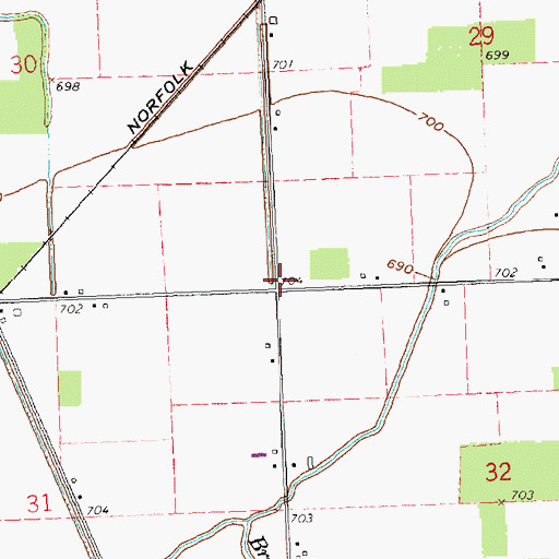 Topographic Map of Huber School (historical), OH