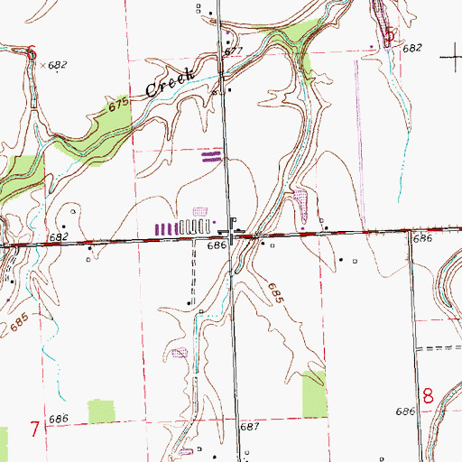 Topographic Map of Kratz School (historical), OH
