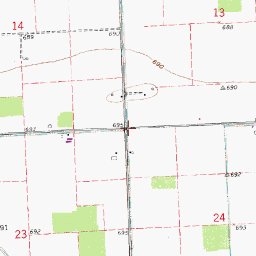 Topographic Map of Struble School (historical), OH