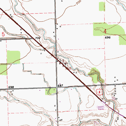 Topographic Map of Union Chapel Church (historical), OH