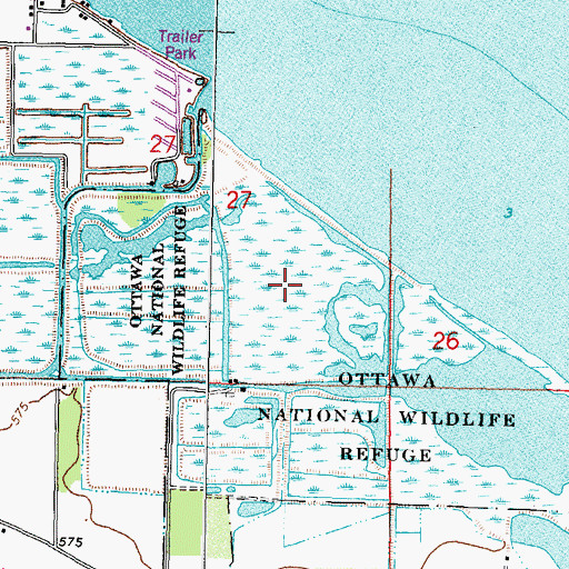 Topographic Map of Darby Marsh, OH