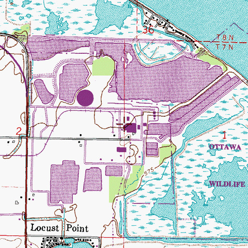 Topographic Map of Davis-Besse Nuclear Power Plant, OH
