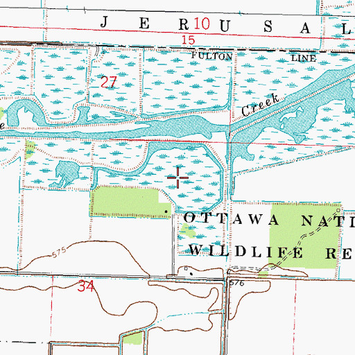 Topographic Map of Eisenhour Marsh, OH