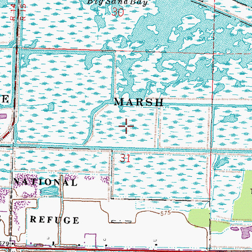 Topographic Map of Magee Marsh, OH