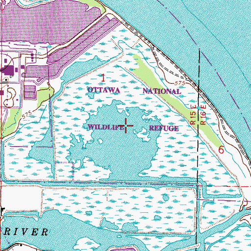 Topographic Map of Navarre Marsh, OH