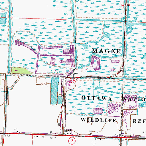 Topographic Map of Sportsmen Migratory Bird Center, OH