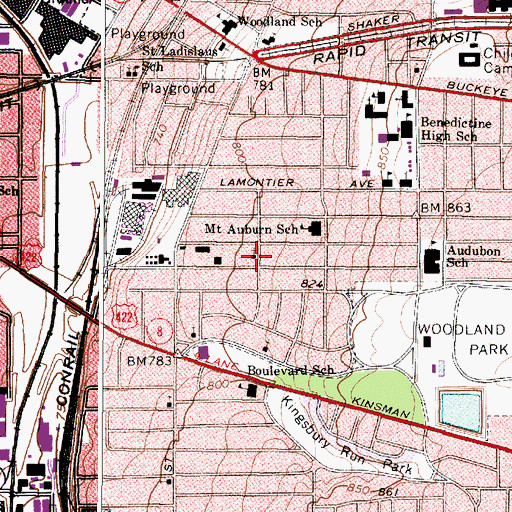 Topographic Map of Church of God of Prophecy, OH