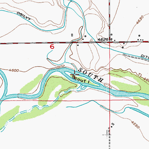 Topographic Map of Lone Tree Creek, CO