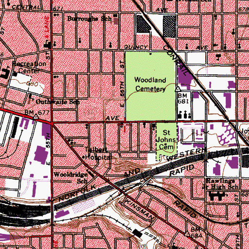Topographic Map of New Bethlehem Baptist Church, OH