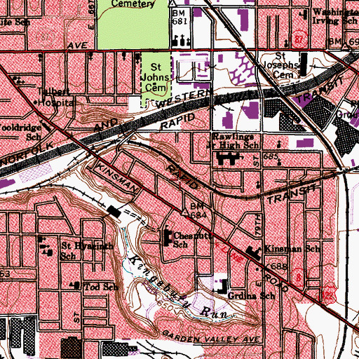 Topographic Map of New Mount Zion Primitive Baptist Church, OH