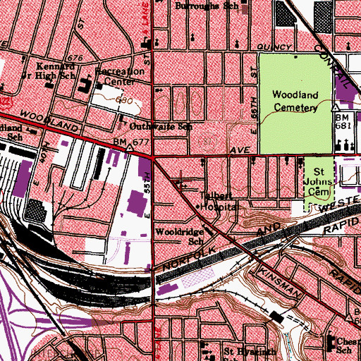 Topographic Map of Second Mount Carmel Baptist Church, OH