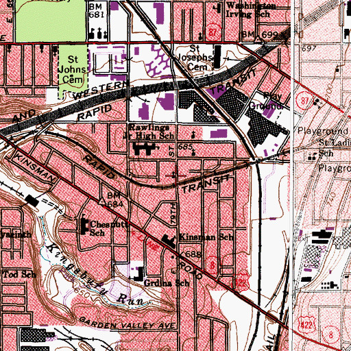 Topographic Map of Second New Hope Baptist Church, OH