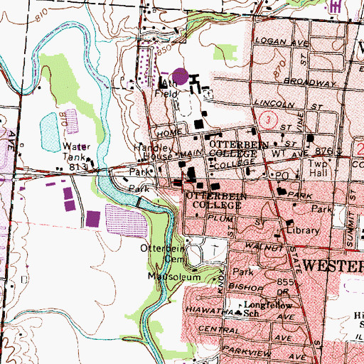 Topographic Map of Alumni Gymnasium, OH