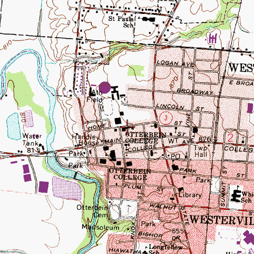 Topographic Map of Cochran Hall, OH