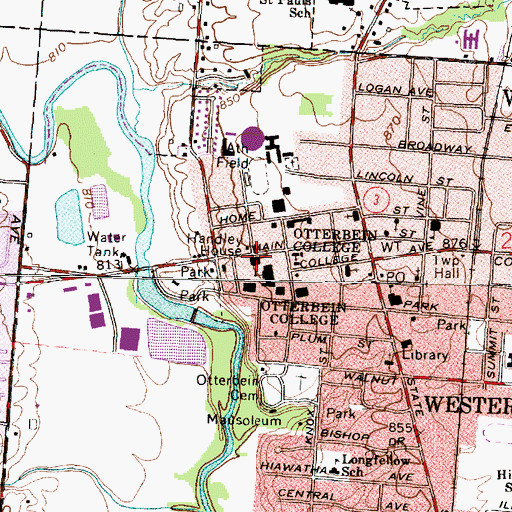 Topographic Map of McFadden Science Hall, OH