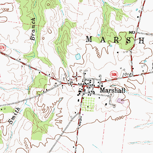 Topographic Map of Christian Union Cemetery, OH
