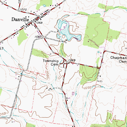 Topographic Map of Hamer Township Cemetery, OH