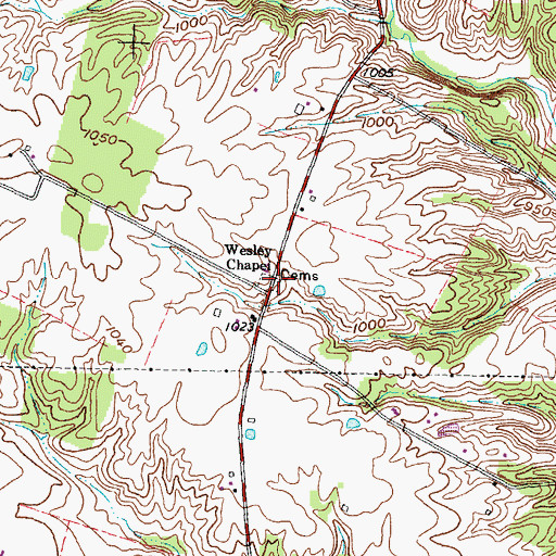 Topographic Map of Hart Cemetery, OH