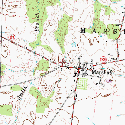 Topographic Map of Methodist Cemetery, OH