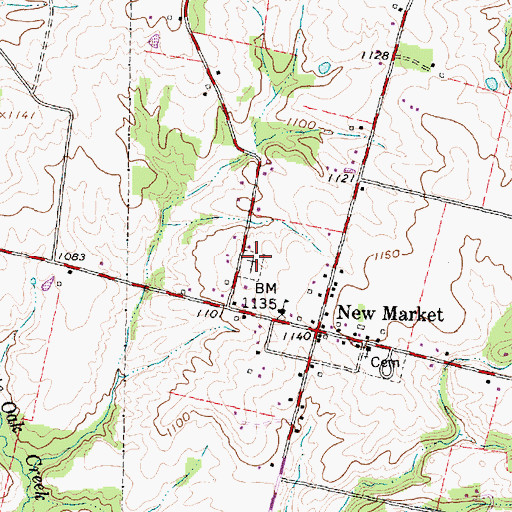 Topographic Map of Presbyterian Cemetery, OH
