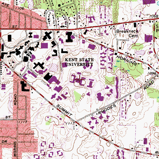Topographic Map of Eastway Center, OH