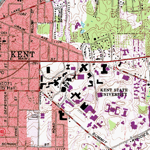 Topographic Map of Engleman Hall, OH