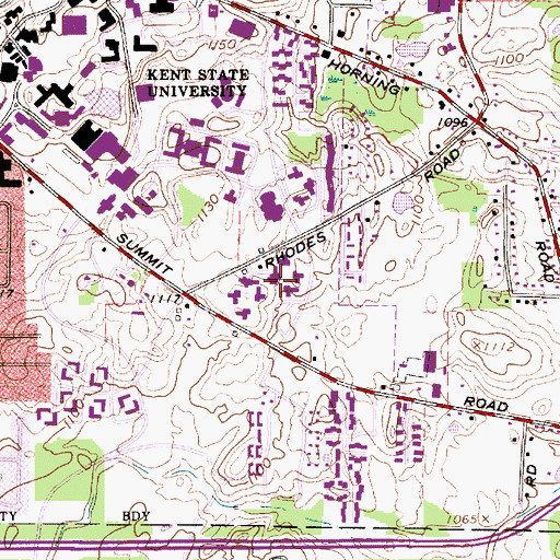 Topographic Map of McSweeney Hall, OH