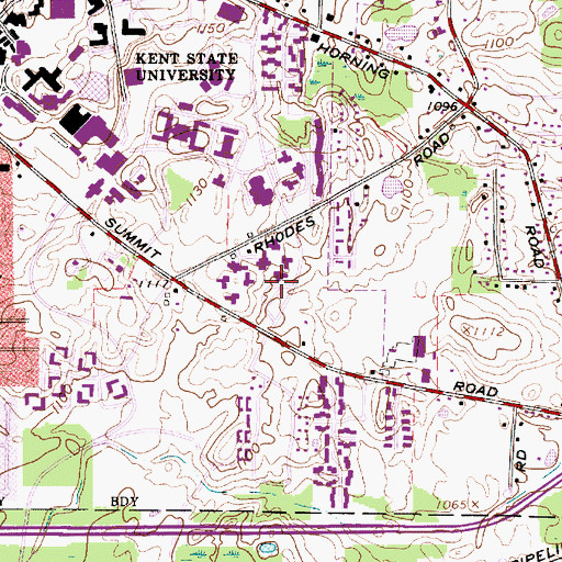 Topographic Map of Munzenmayer Hall, OH