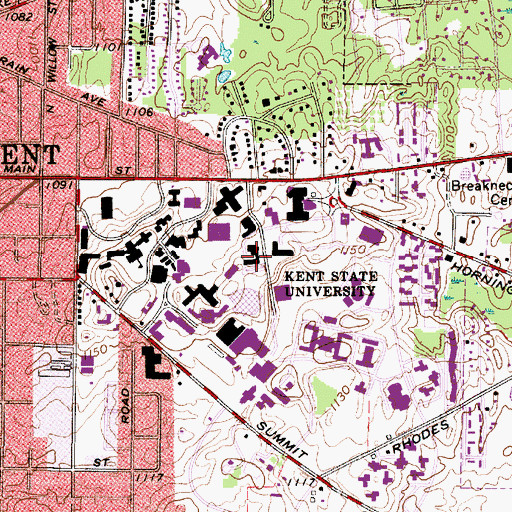 Topographic Map of Prentice Hall, OH