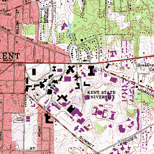 Topographic Map of Verder Hall, OH