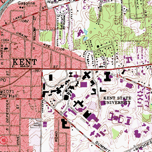 Topographic Map of White Hall, OH