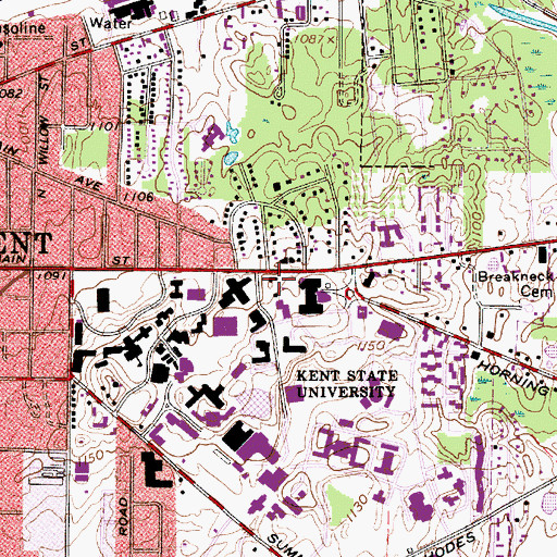 Topographic Map of Williamson Alumni Center, OH